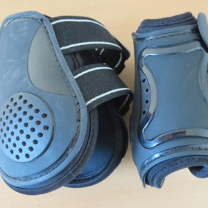 destock horse protege boulets t de t noir fermeture bouton avant et arriere