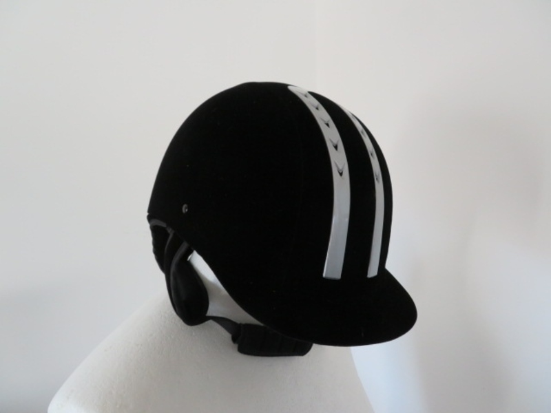 Casque d'équitation Omega Painted Glitter Couleur Navy/Rose Taille 58/60